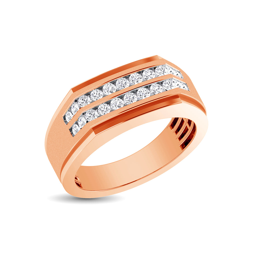 10K Rose Gold 1/2 Ct.Tw. Diamond Men&apos;s Ring