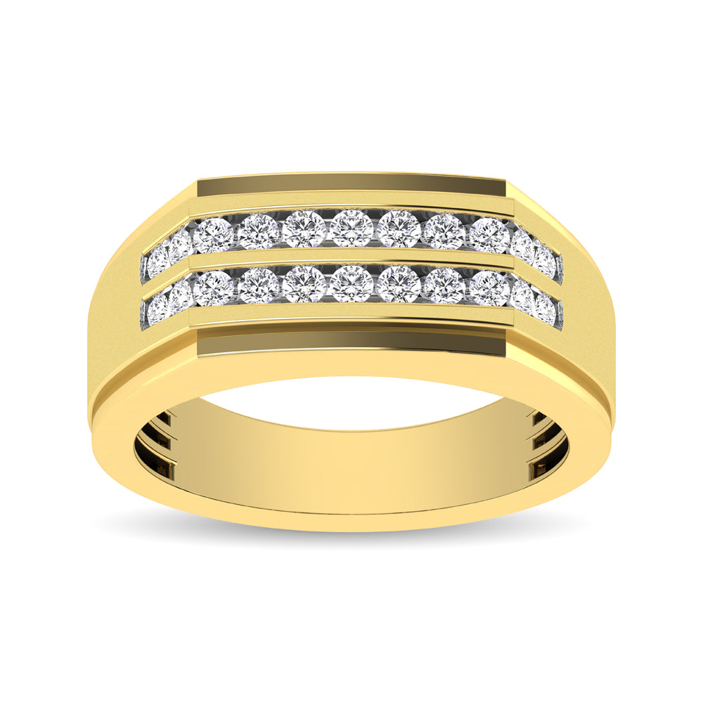 10K Yellow Gold 1/2 Ct.Tw. Diamond Men&apos;s Ring