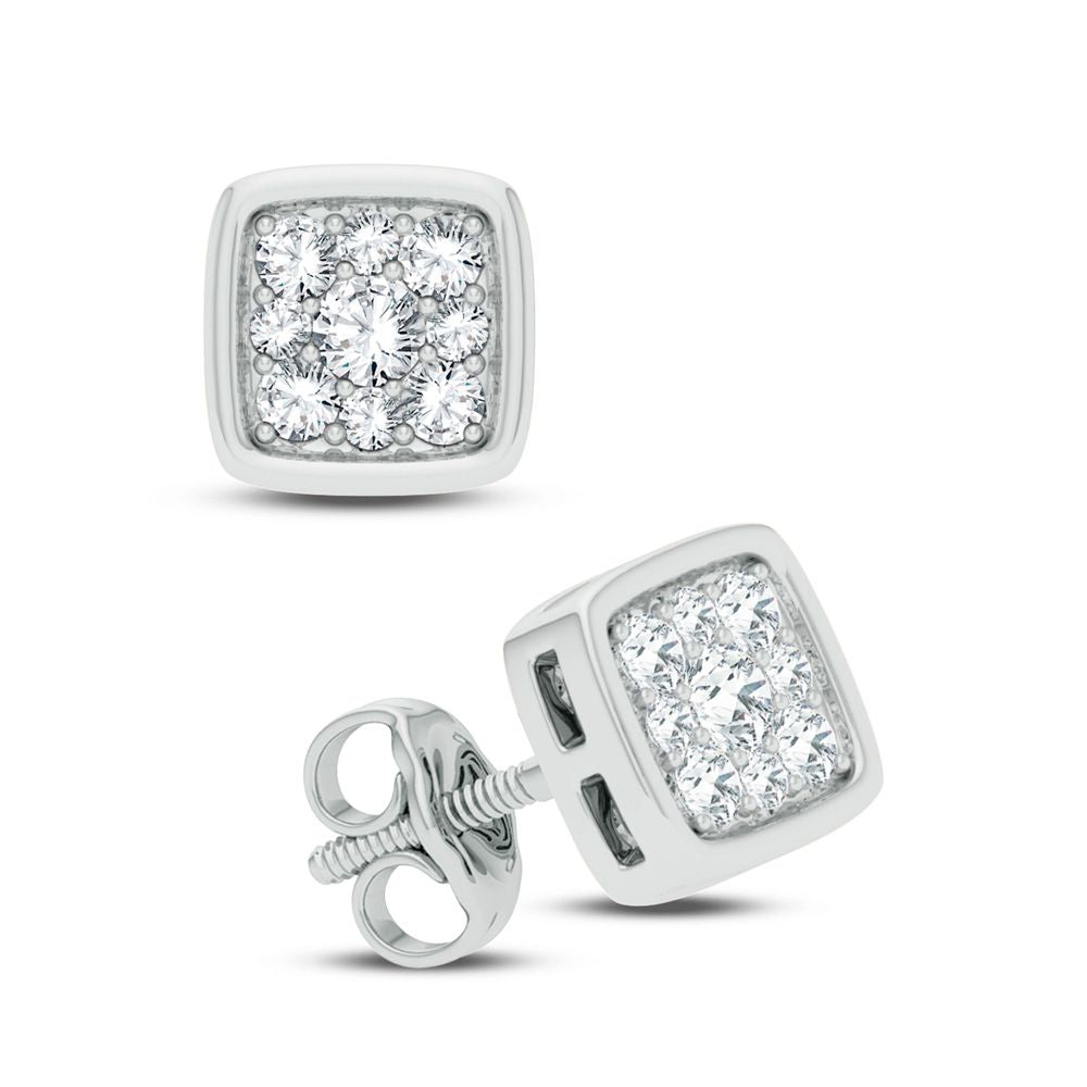 14K White Gold 0.25Ct Diamond Earring