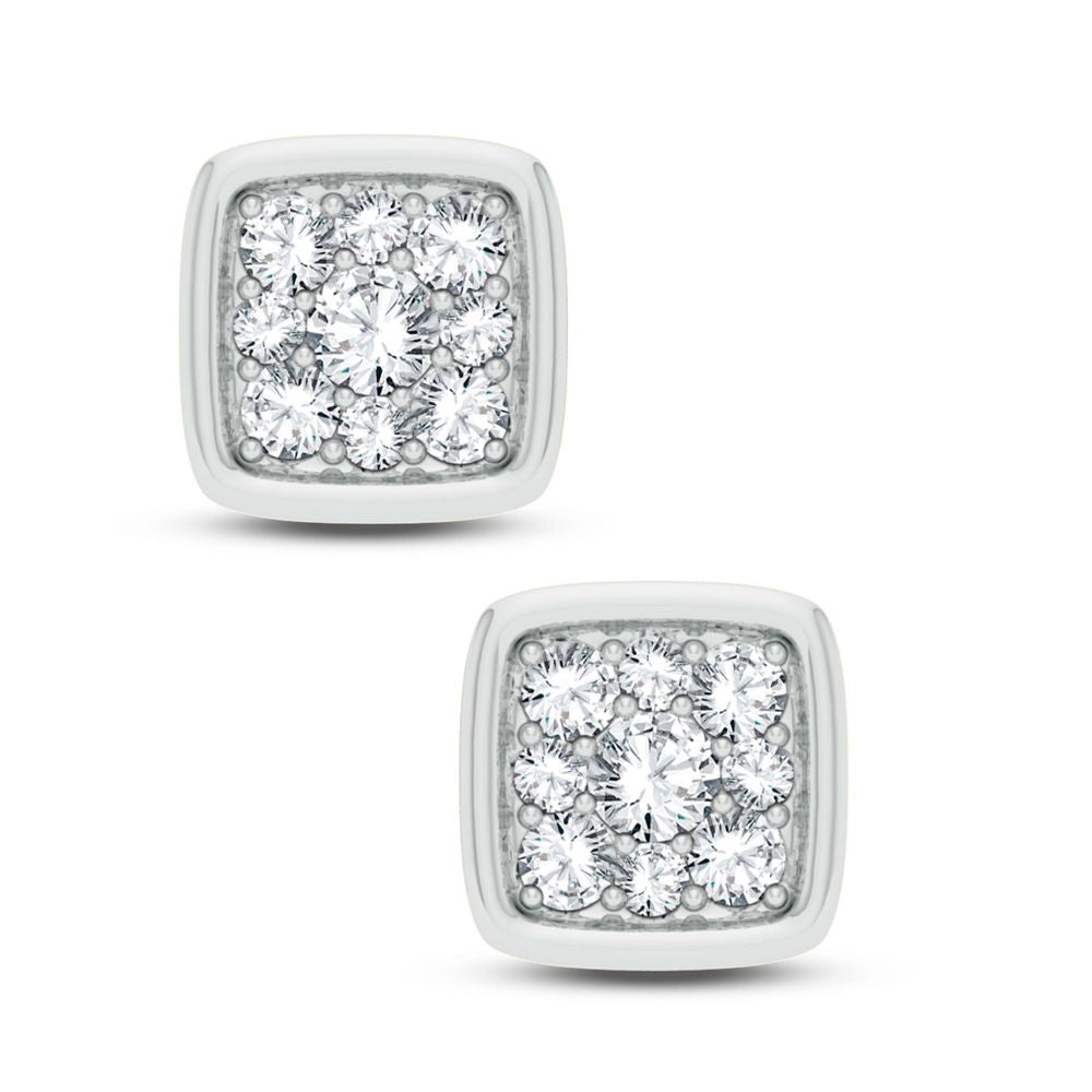 14K White Gold 0.25Ct Diamond Earring