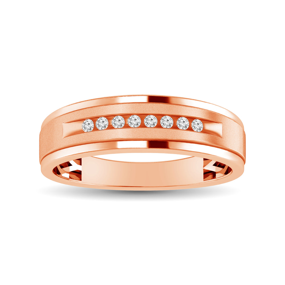 Ladies 1/20 ctw Diamond Band in 10K Rose Gold