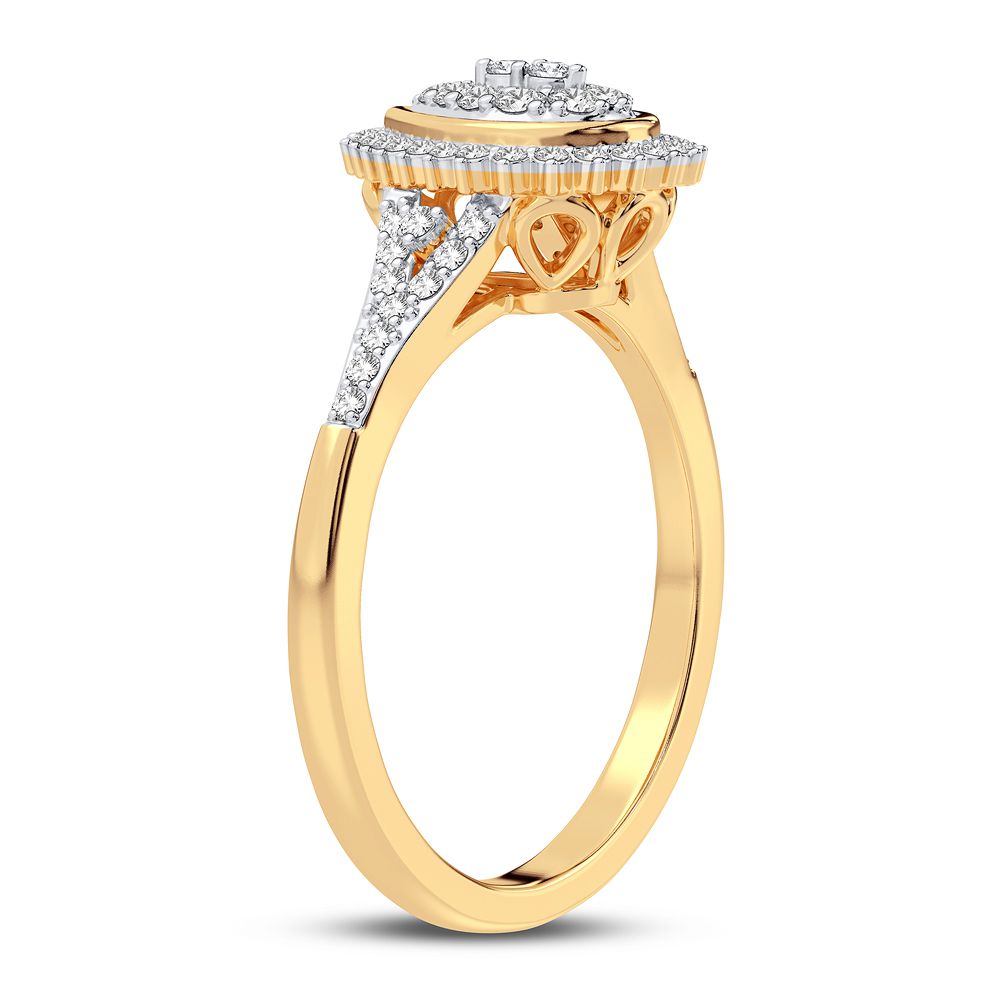 10K Yellow Gold Gorgeous 0.25Ct Diamond Ring