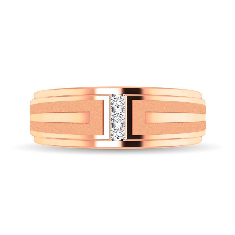 10K Rose Gold 1/10 Ct.Tw. Diamond Men&apos;s Ring