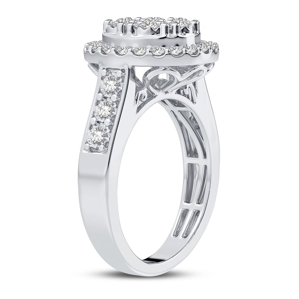 10K White Gold Beautiful 0.75Ct Diamond Ring