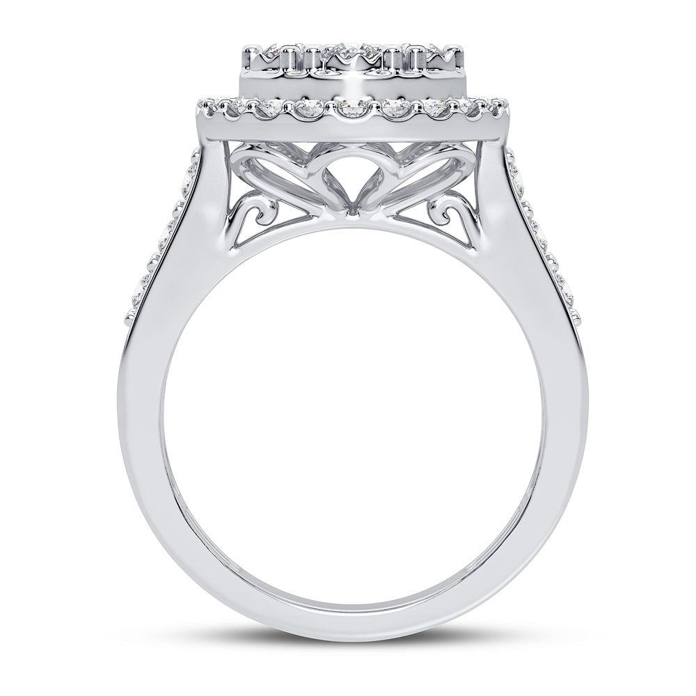 10K White Gold Beautiful 0.75Ct Diamond Ring