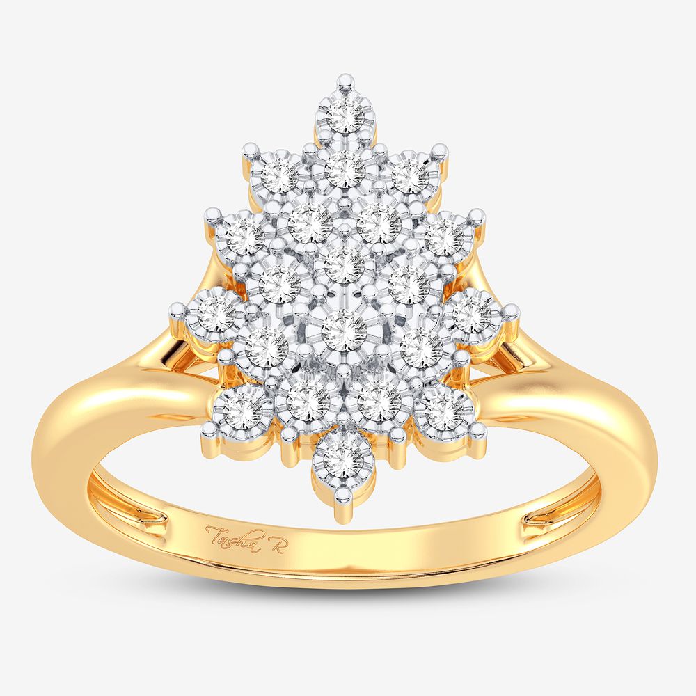 10K Yellow Gold Magnifcnet 0.10Ct Diamond Ring