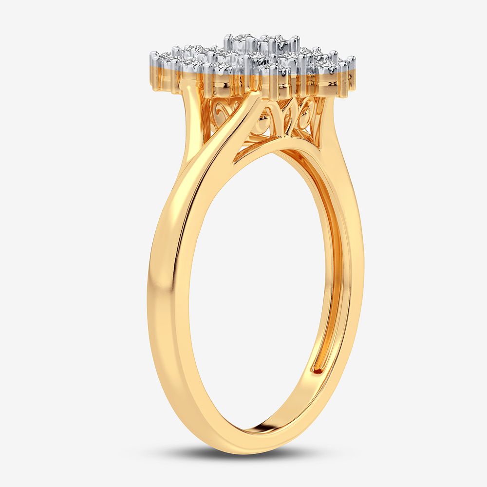 10K Yellow Gold Magnifcnet 0.10Ct Diamond Ring