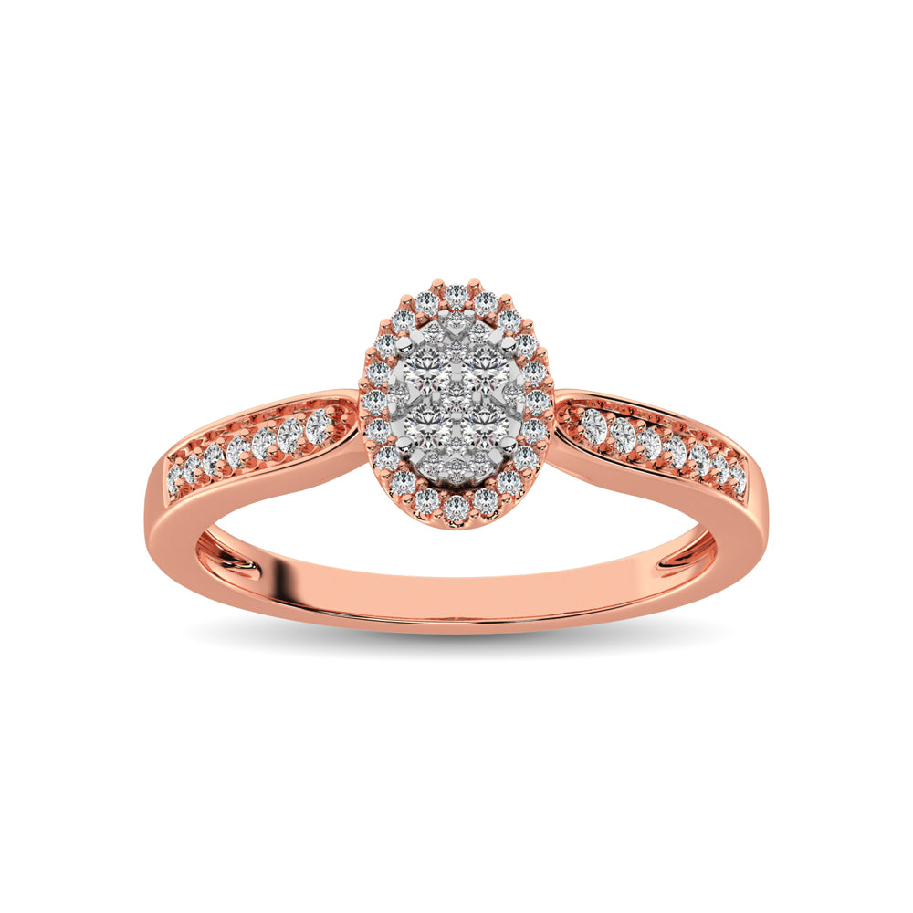 10K Rose Gold 1/4 Ct.Tw. Diamond Heart Ring