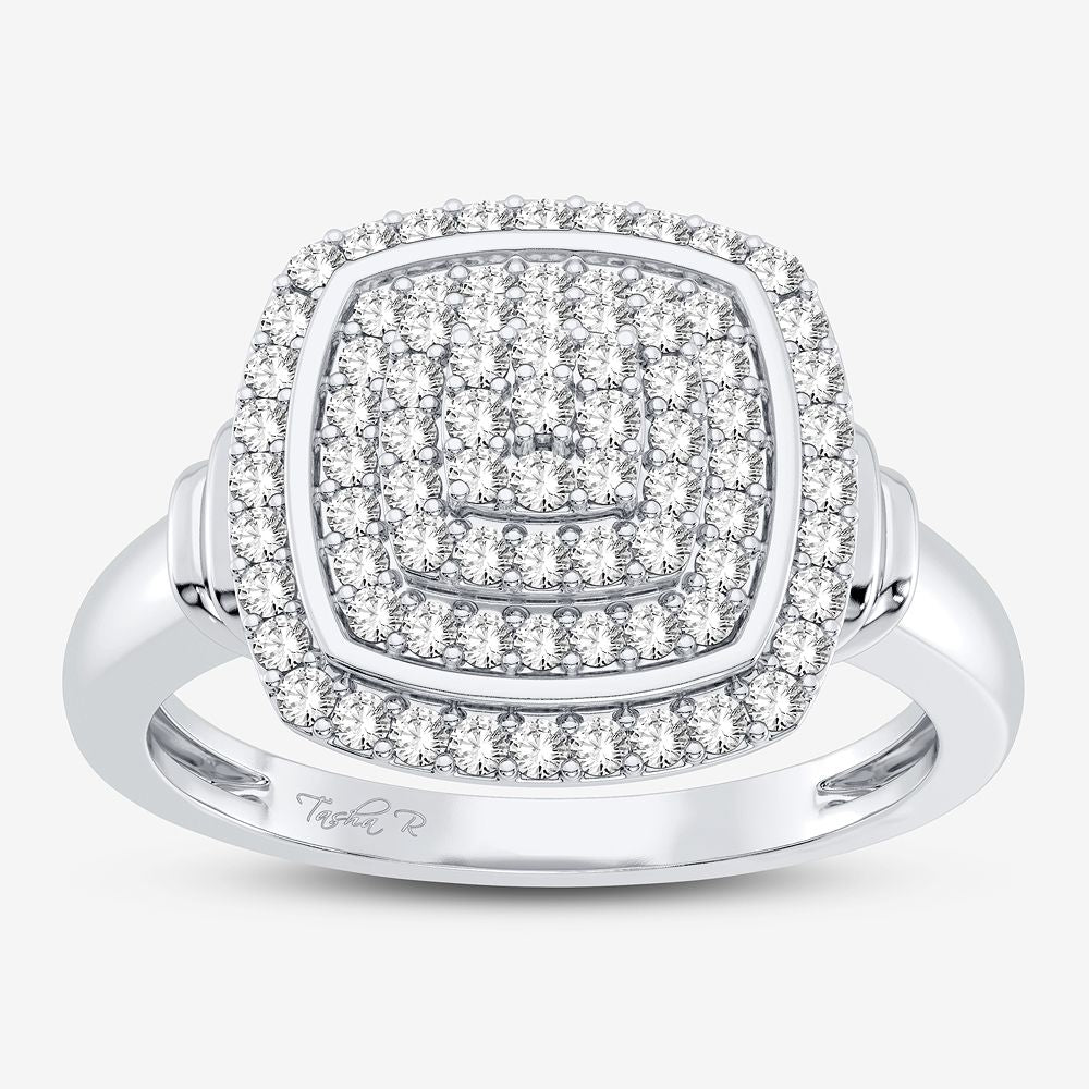 10K White Gold Dazzling 0.20Ct Diamond Ring