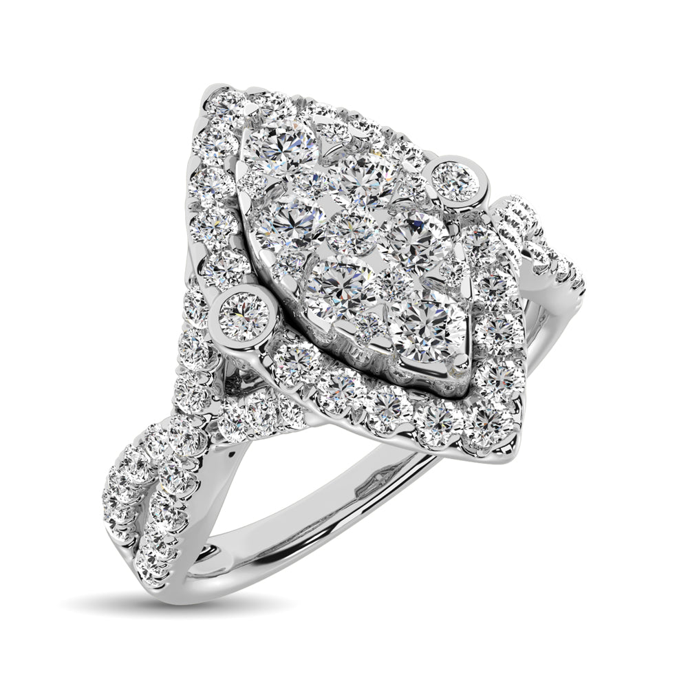 14K White Gold  1 Ct.Tw. Diamond Engagement Ring