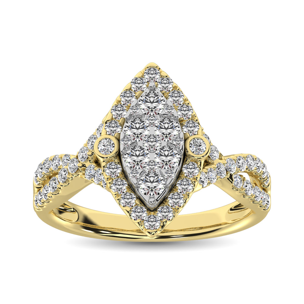 14K Yellow Gold  1 Ct.Tw. Diamond Engagement Ring