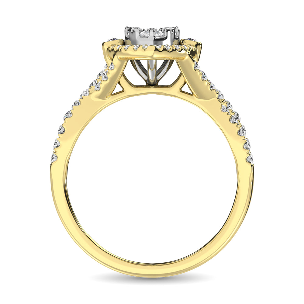 14K Yellow Gold  1 Ct.Tw. Diamond Engagement Ring