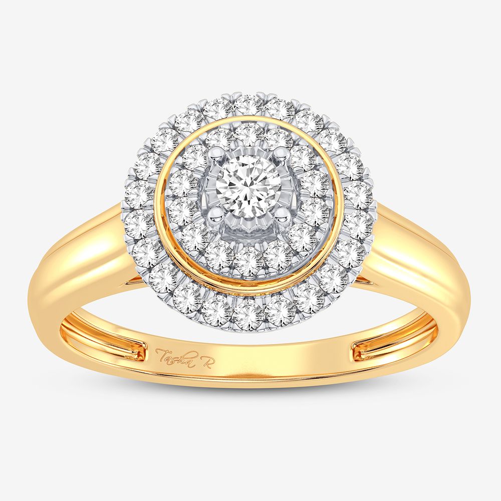 10K Yellow Gold Exquisite 0.25Ct Diamond Ring