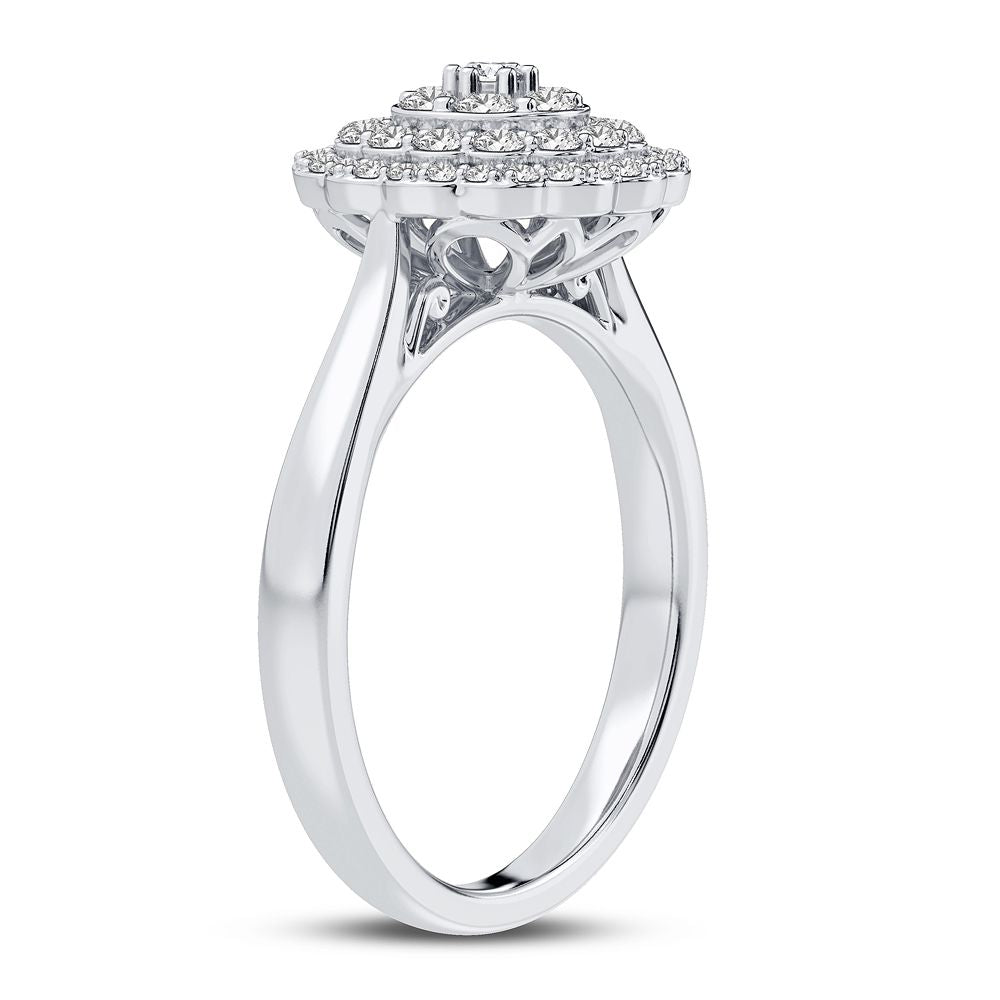 10K White Gold Gorgeous 0.50Ct Diamond Ring