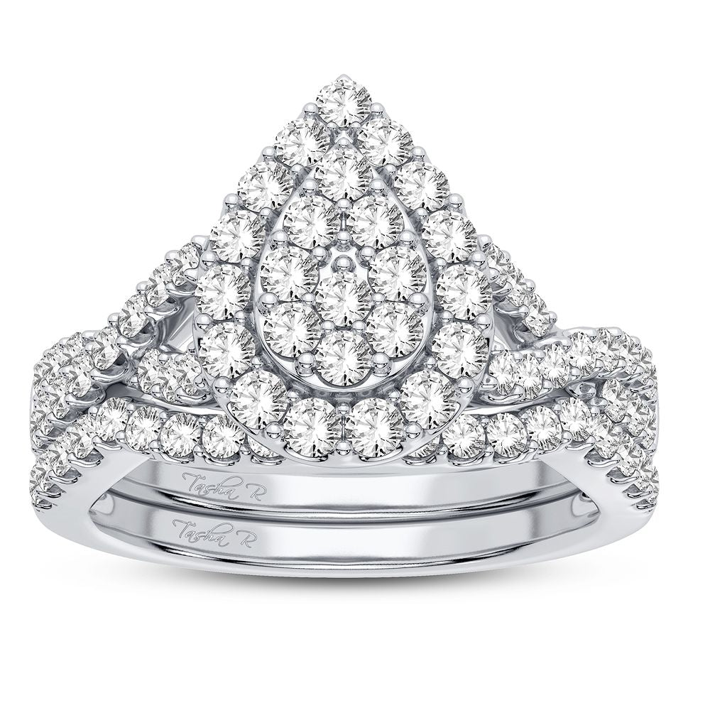 10K White Gold Elegant 1.00Ct Diamond Ring