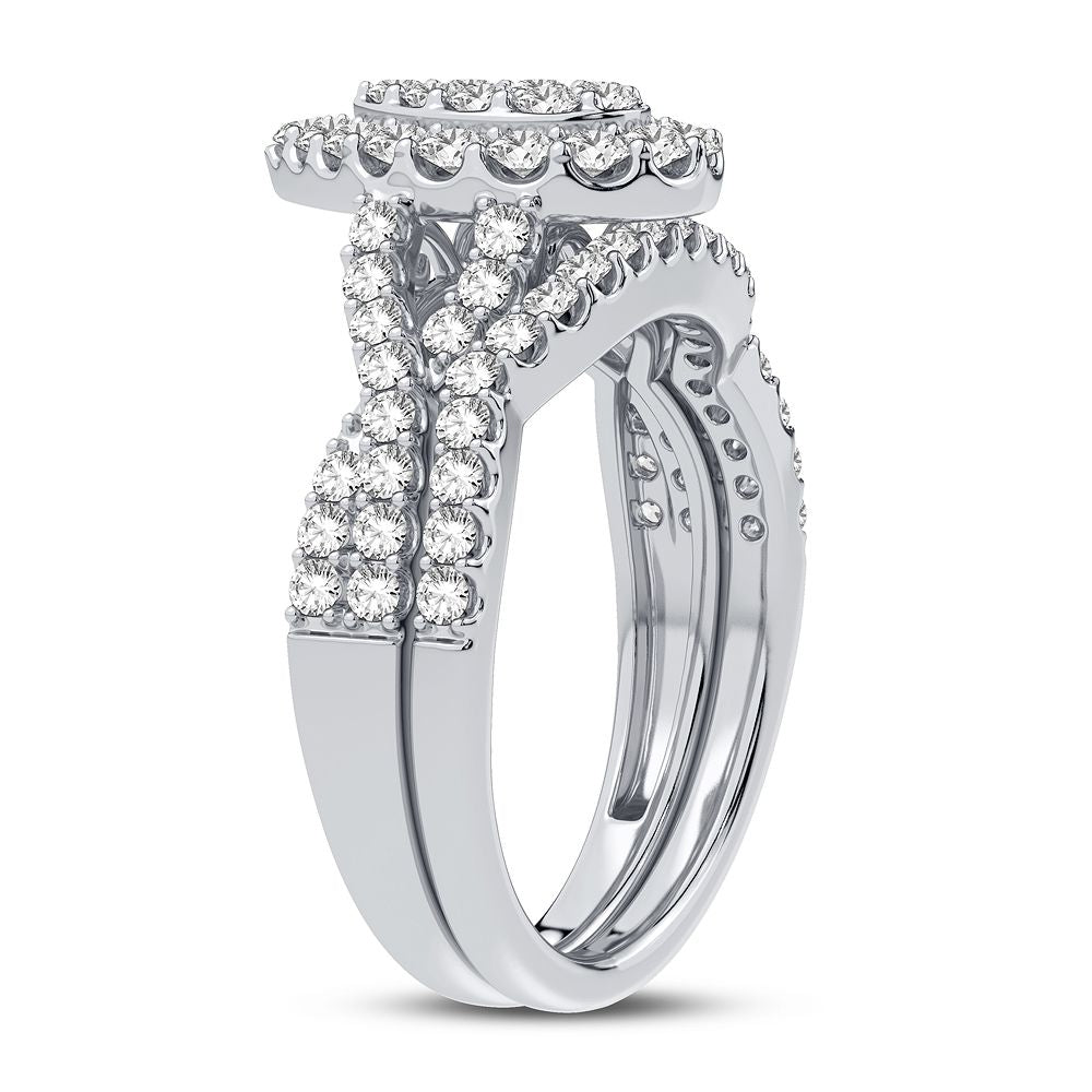 10K White Gold Elegant 1.00Ct Diamond Ring