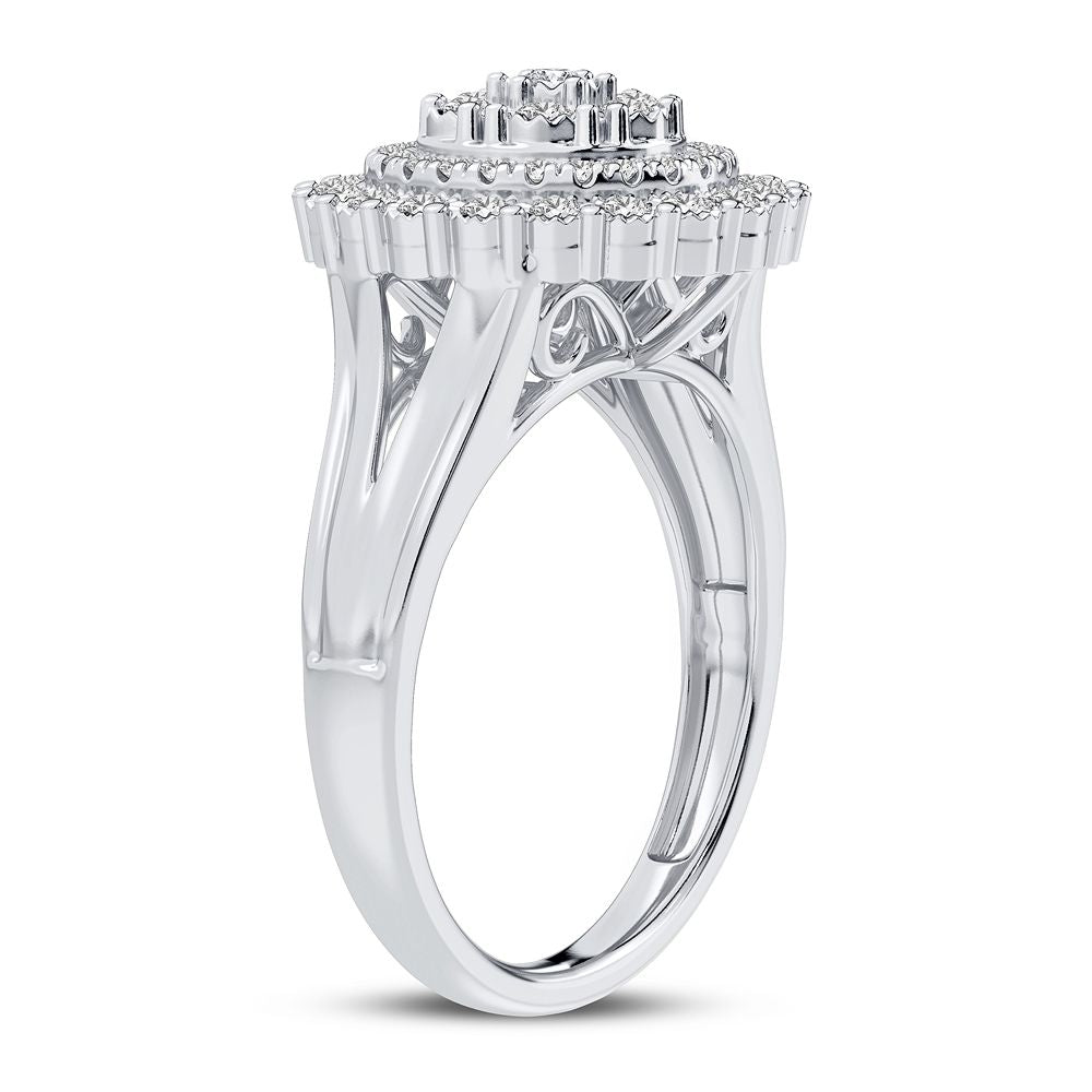 10K White Gold Exquisite 0.20Ct Diamond Ring