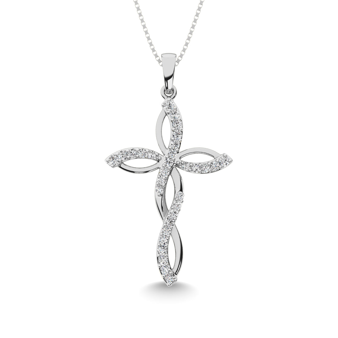 Diamond 1/5 Ct.Tw Twist cross Pendant