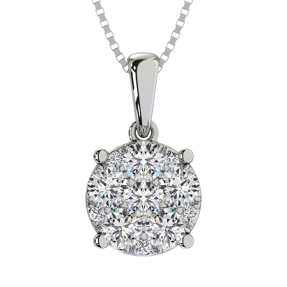 Diamond 1/2 Ct.Tw. Flower Pendant