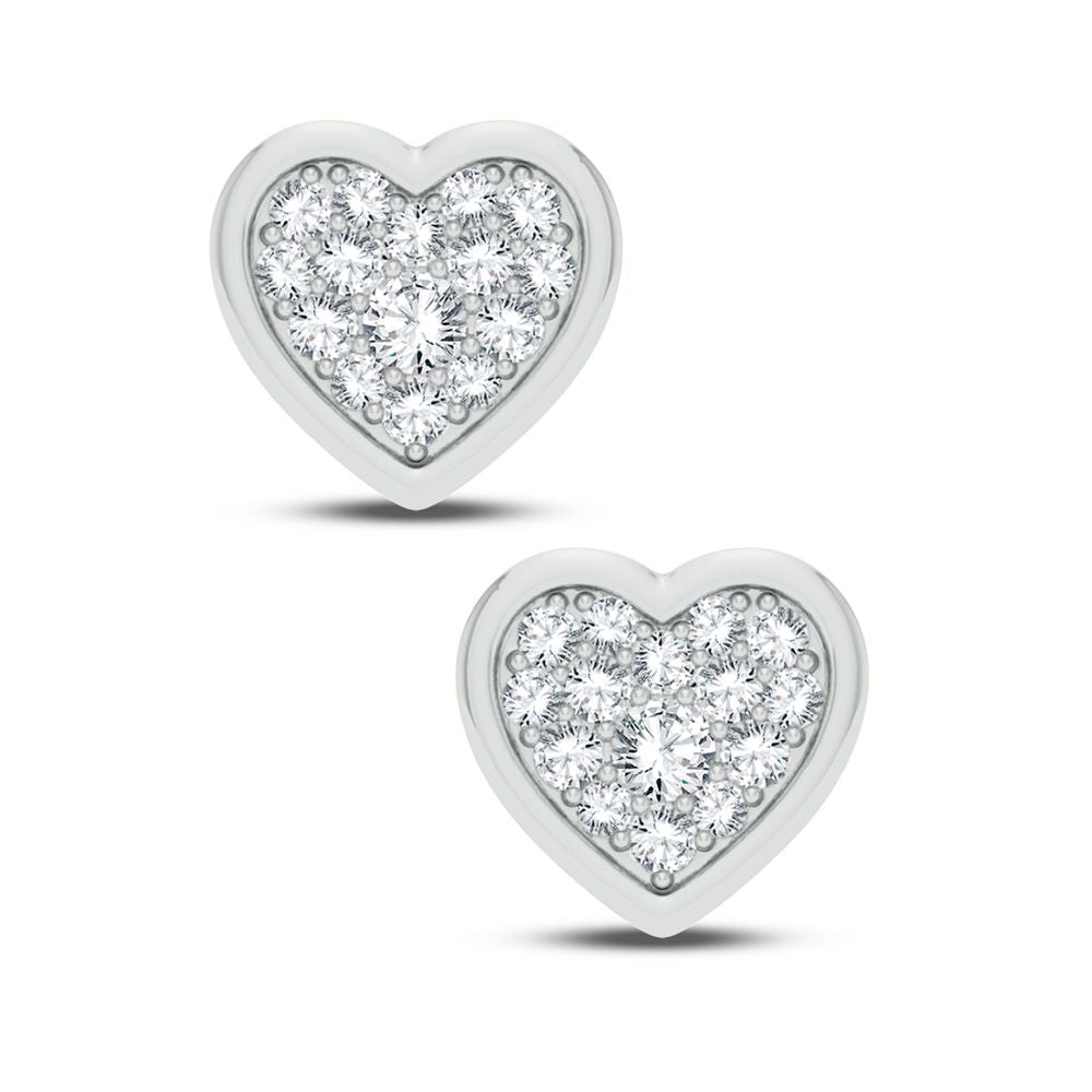 14K White Gold 0.50Ct Diamond Earring