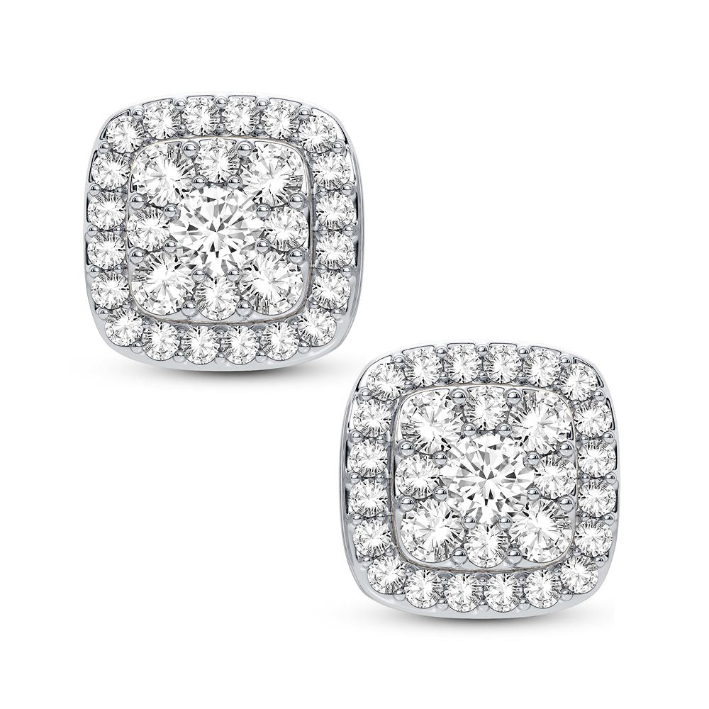 14K White Gold Elegant 0.50Ct Diamond Earring