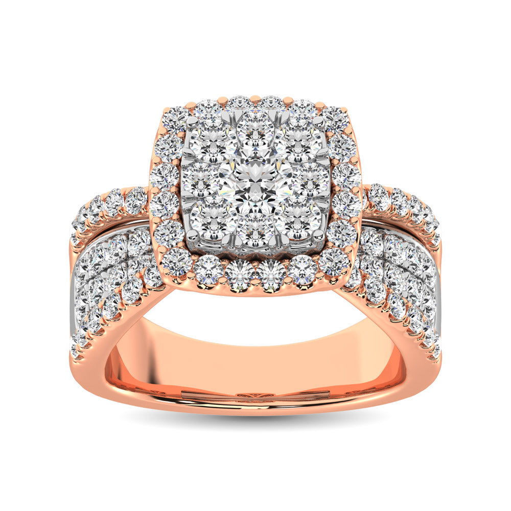 Diamond 1 Ct.Tw. Engagement Ring in 14K Two Tone Gold