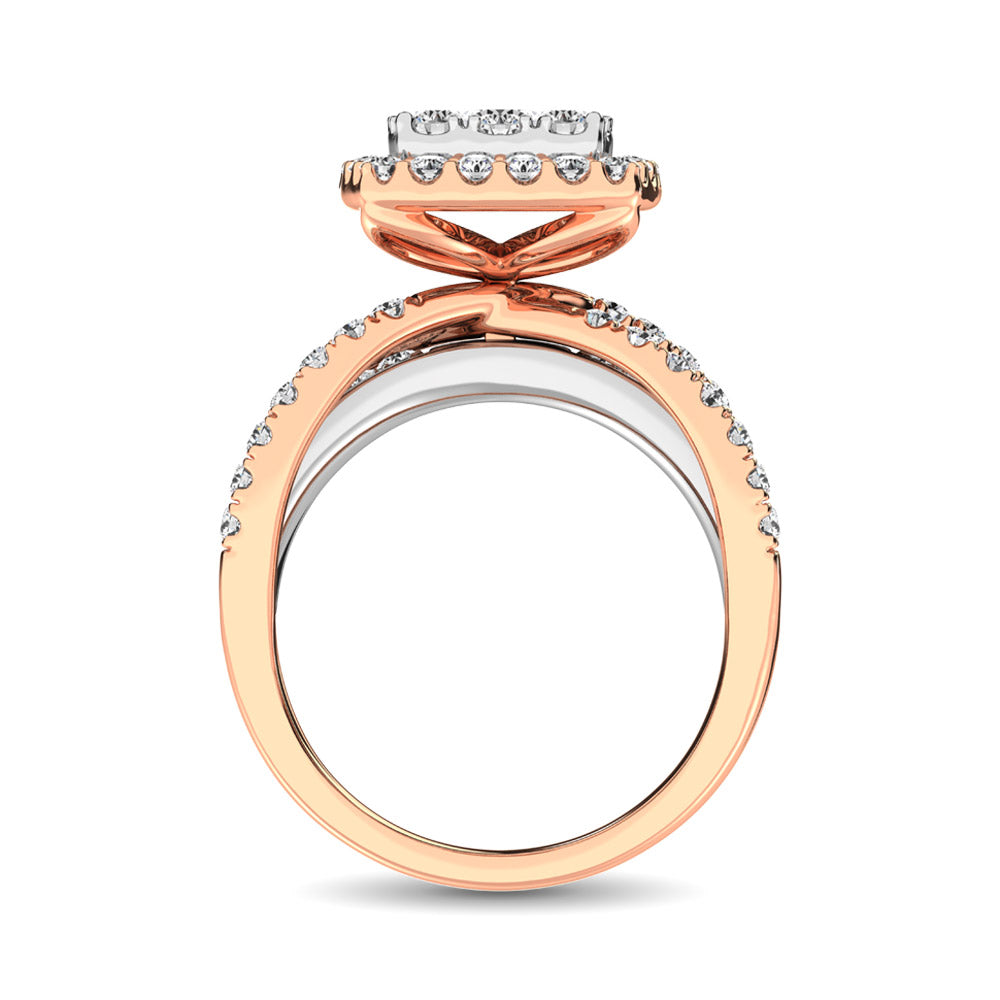 Diamond 1 Ct.Tw. Engagement Ring in 14K Two Tone Gold