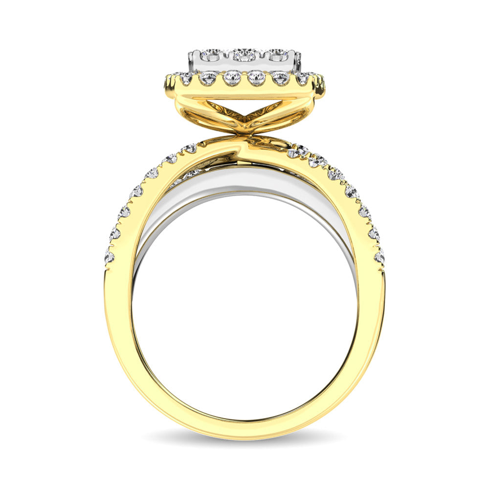 Diamond 1 Ct.Tw. Engagement Ring in 14K Two Tone Gold