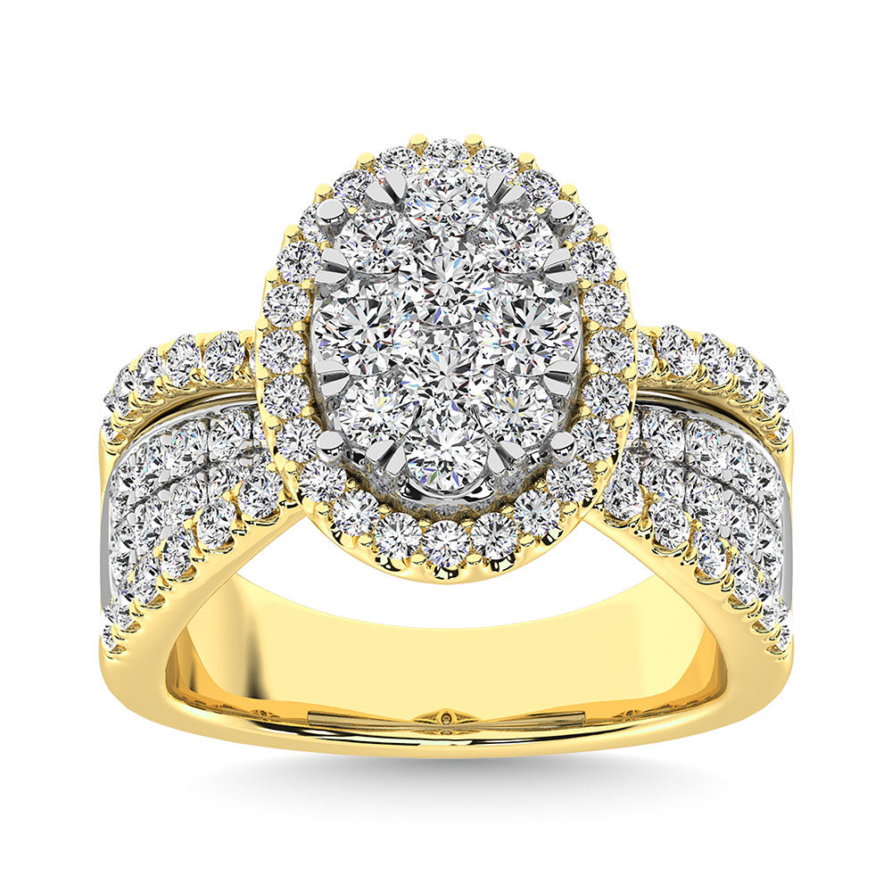 Diamond 2 Ct.Tw. Engagement Ring in 14K Two Tone Gold