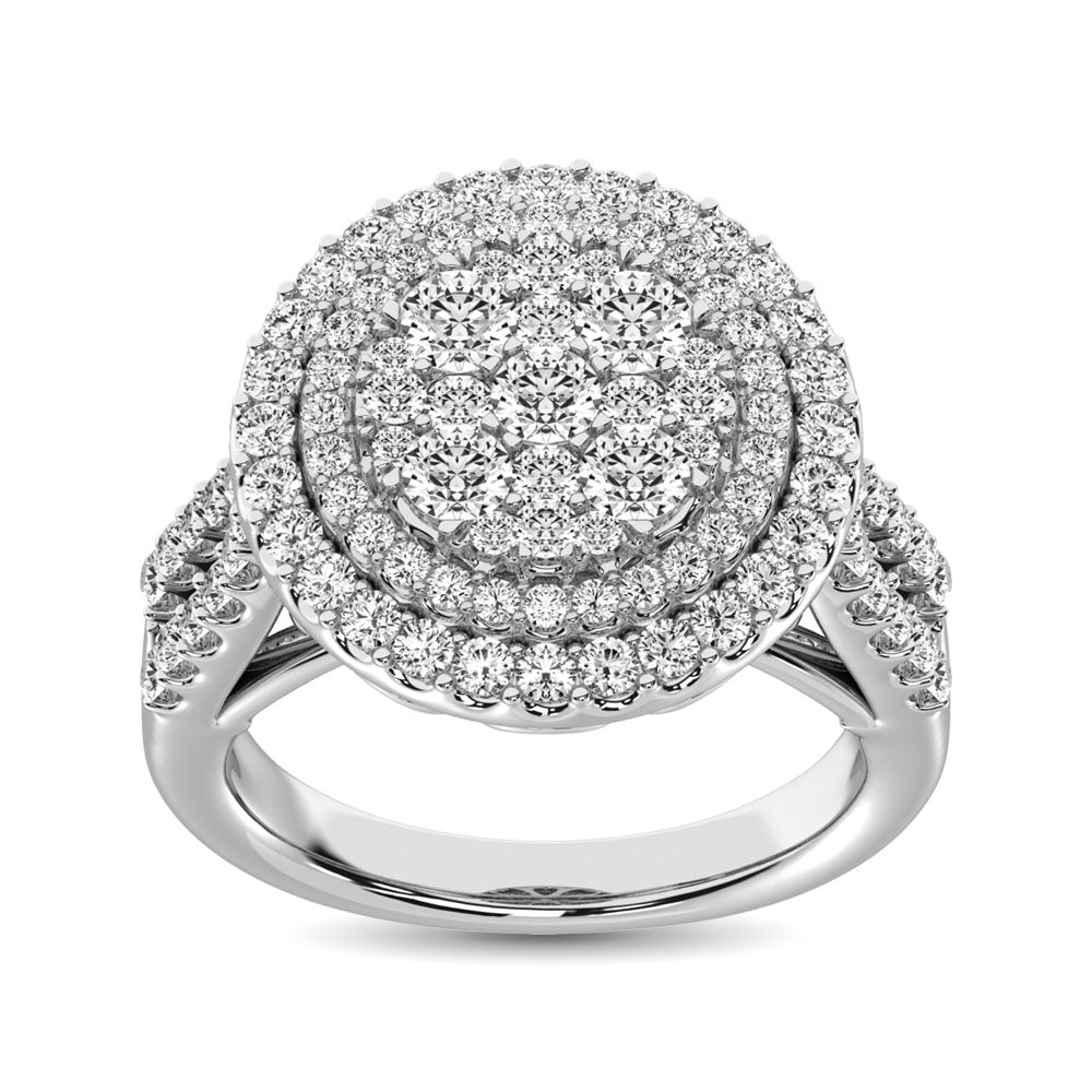 14K White  Gold 2 Ct.Tw. Diamond Engagement Ring