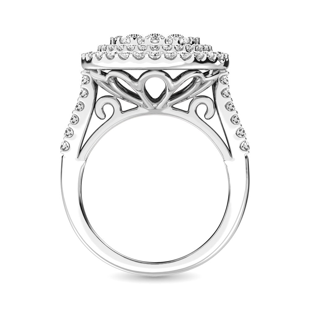 14K White  Gold 2 Ct.Tw. Diamond Engagement Ring