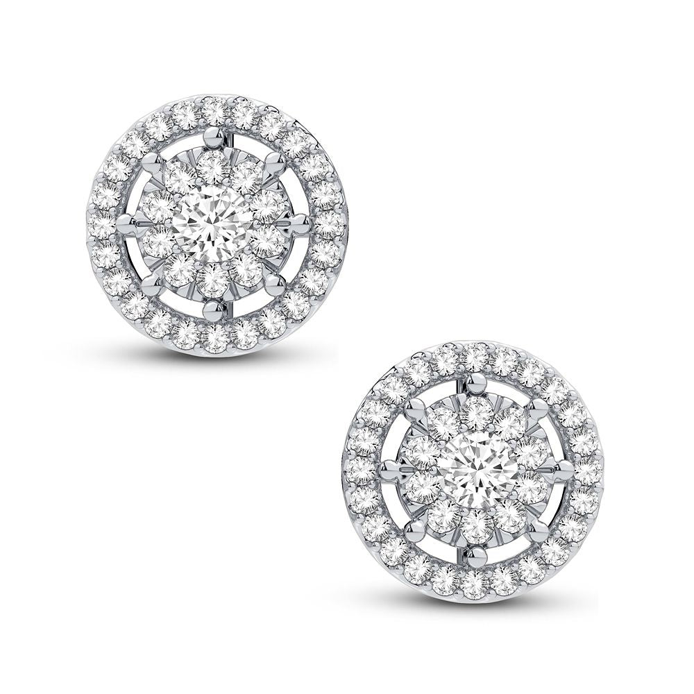 14K White Gold Exquisite 0.50Ct Diamond Earring