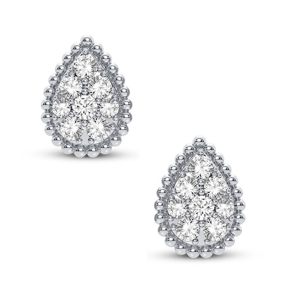 14K White Gold Gorgeous 0.62Ct Diamond Earring