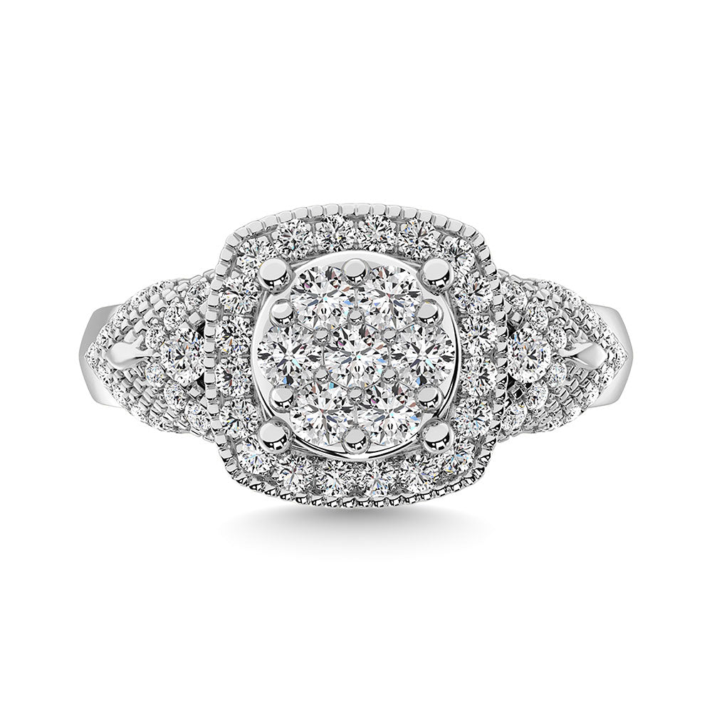 Diamond  1 Ct.Tw. Engagement Ring in 14K White Gold