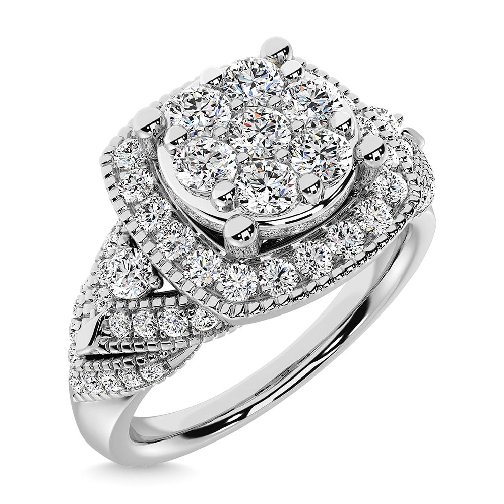 Diamond  1 Ct.Tw. Engagement Ring in 14K White Gold