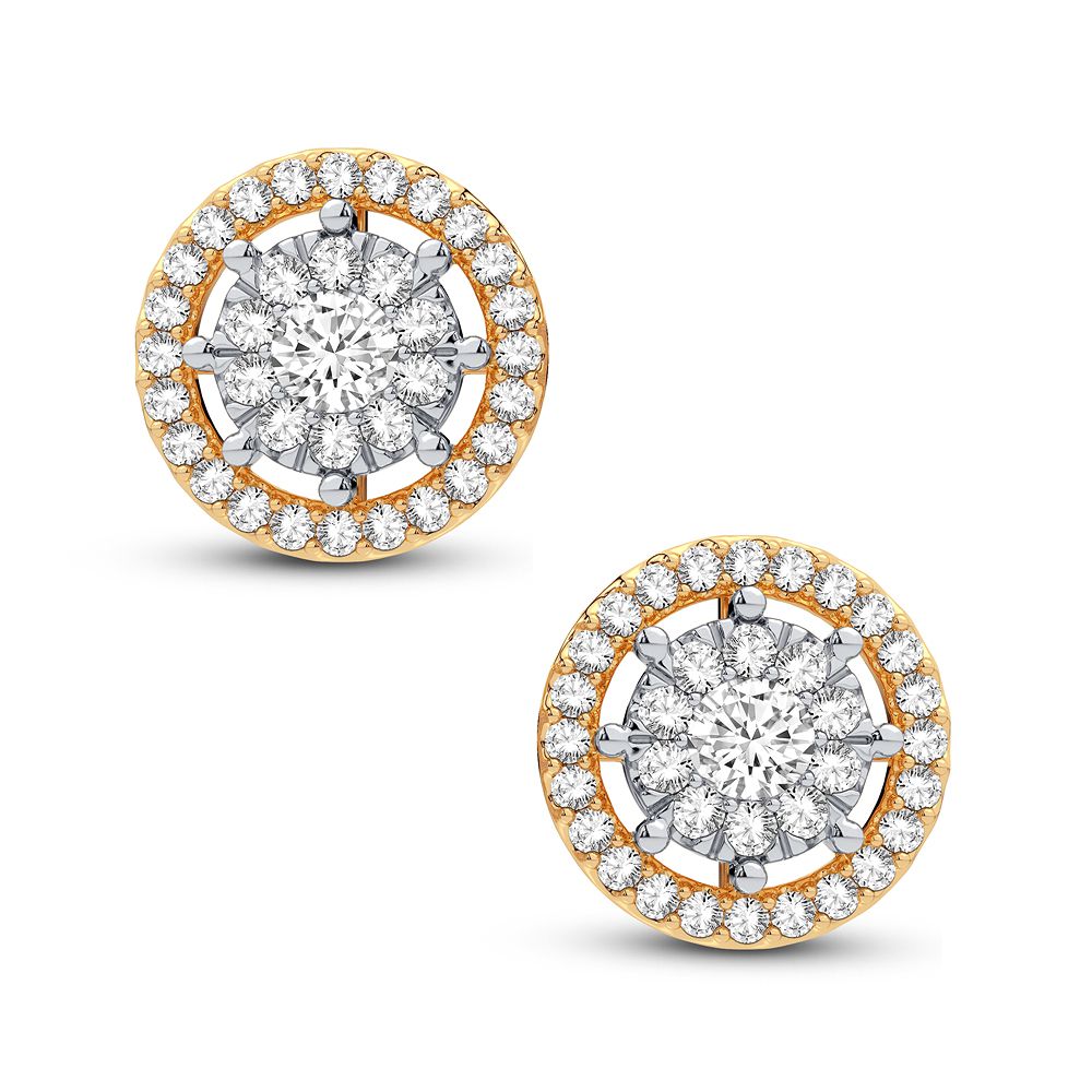 14K Yellow Gold Elegant 0.50Ct Diamond Earring