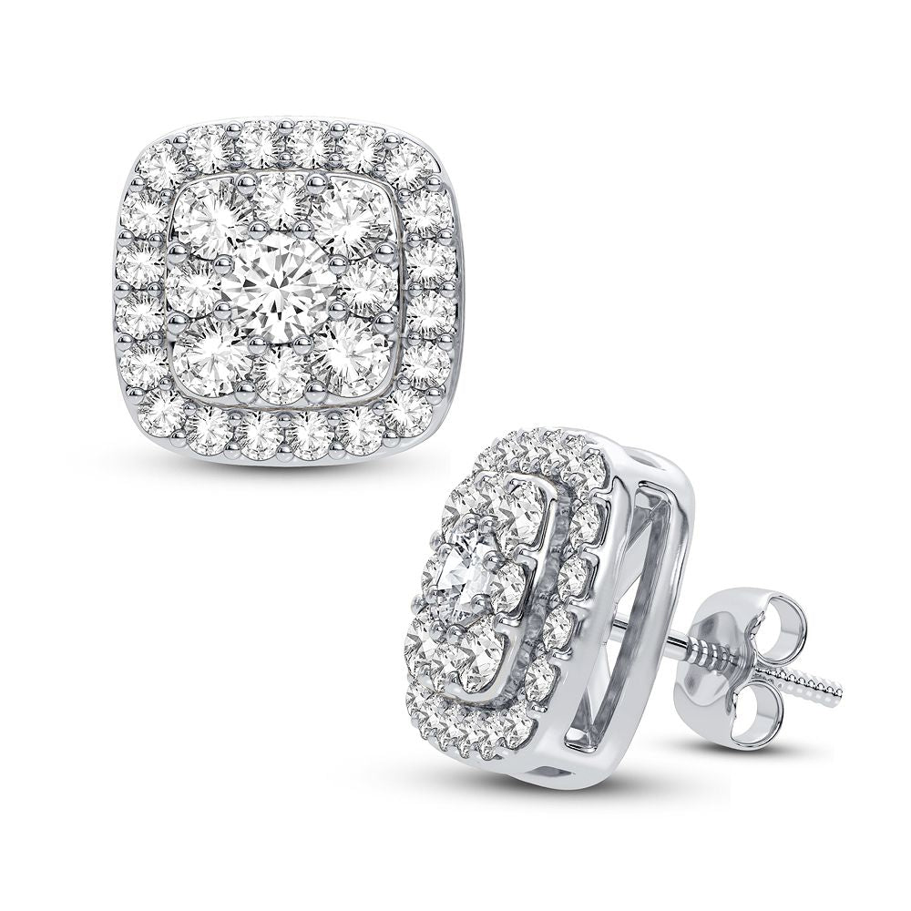 14K White Gold Gorgeous 0.75Ct Diamond Earring