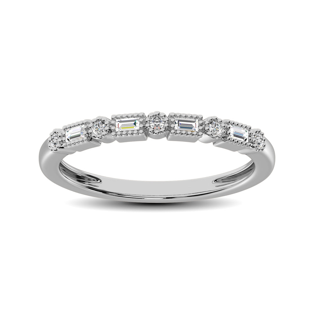 Diamond Wedding Band 1/10 ct tw in 10K White Gold