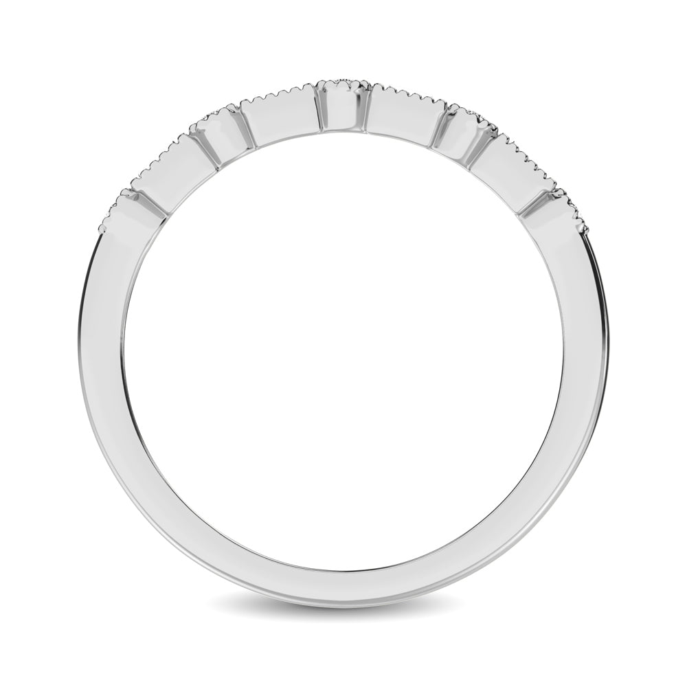 Diamond Wedding Band 1/10 ct tw in 10K White Gold