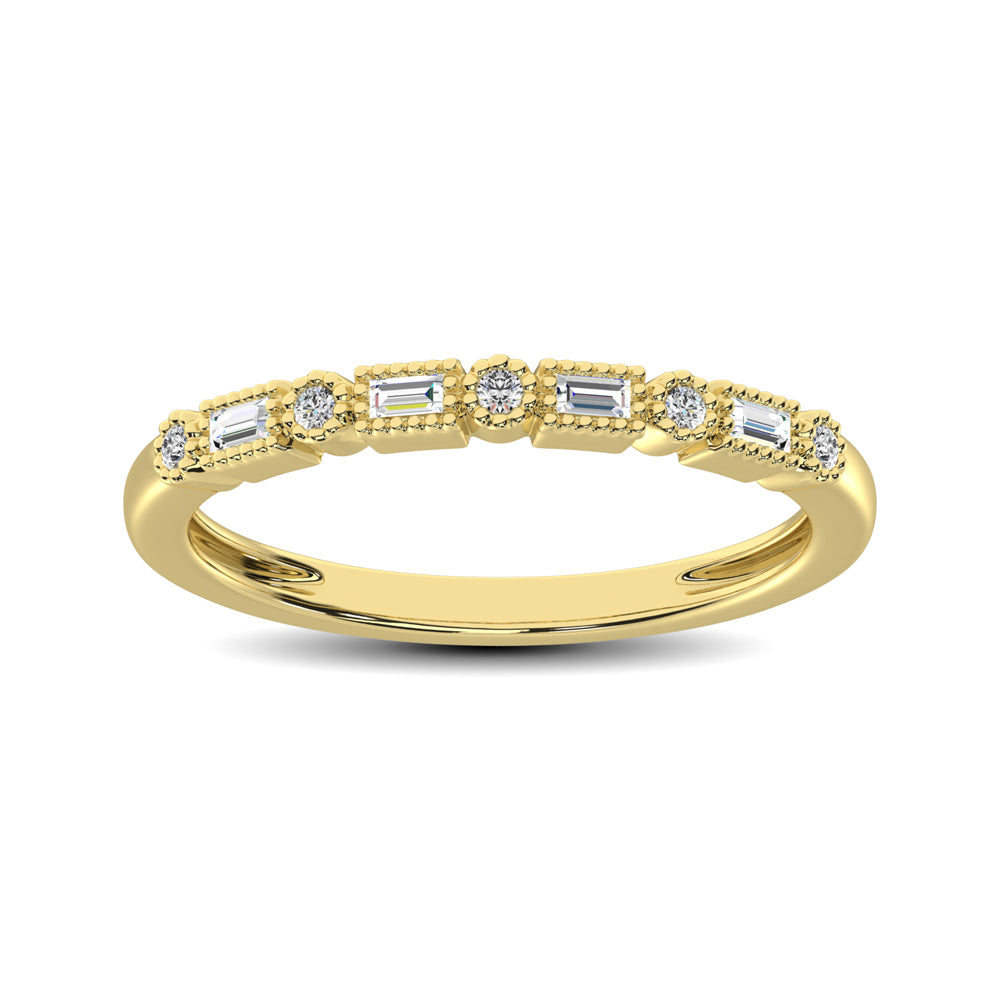 Diamond Wedding Band 1/10 ct tw in 10K Yellow Gold