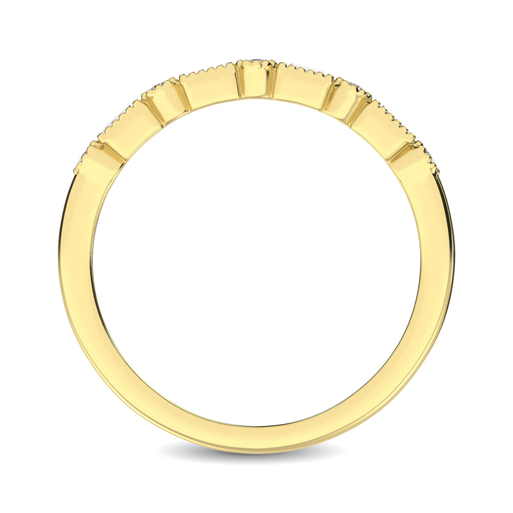 Diamond Wedding Band 1/10 ct tw in 10K Yellow Gold