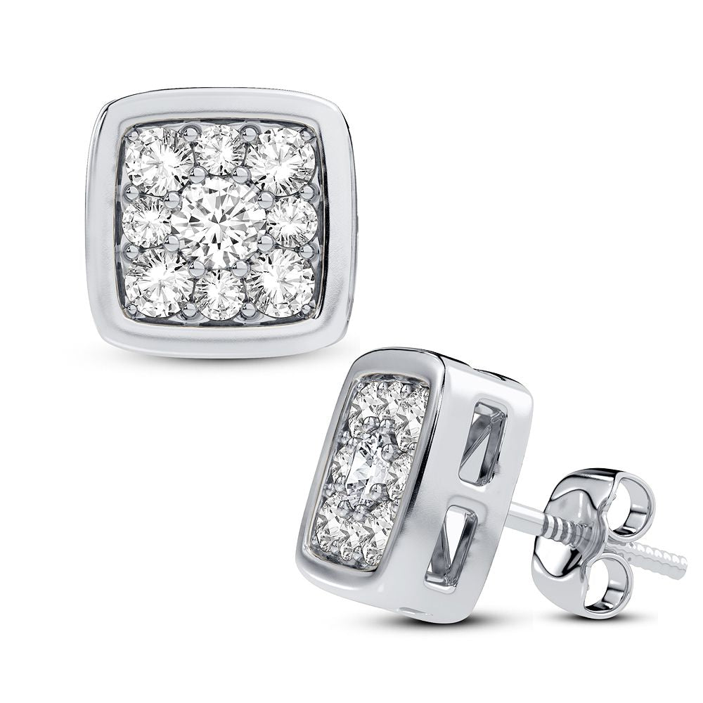 14K White Gold Elegant 0.33Ct Diamond Earring