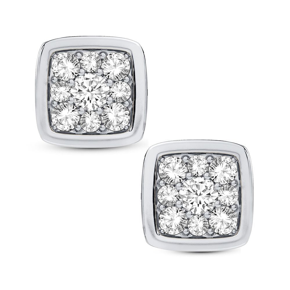 14K White Gold Elegant 0.33Ct Diamond Earring