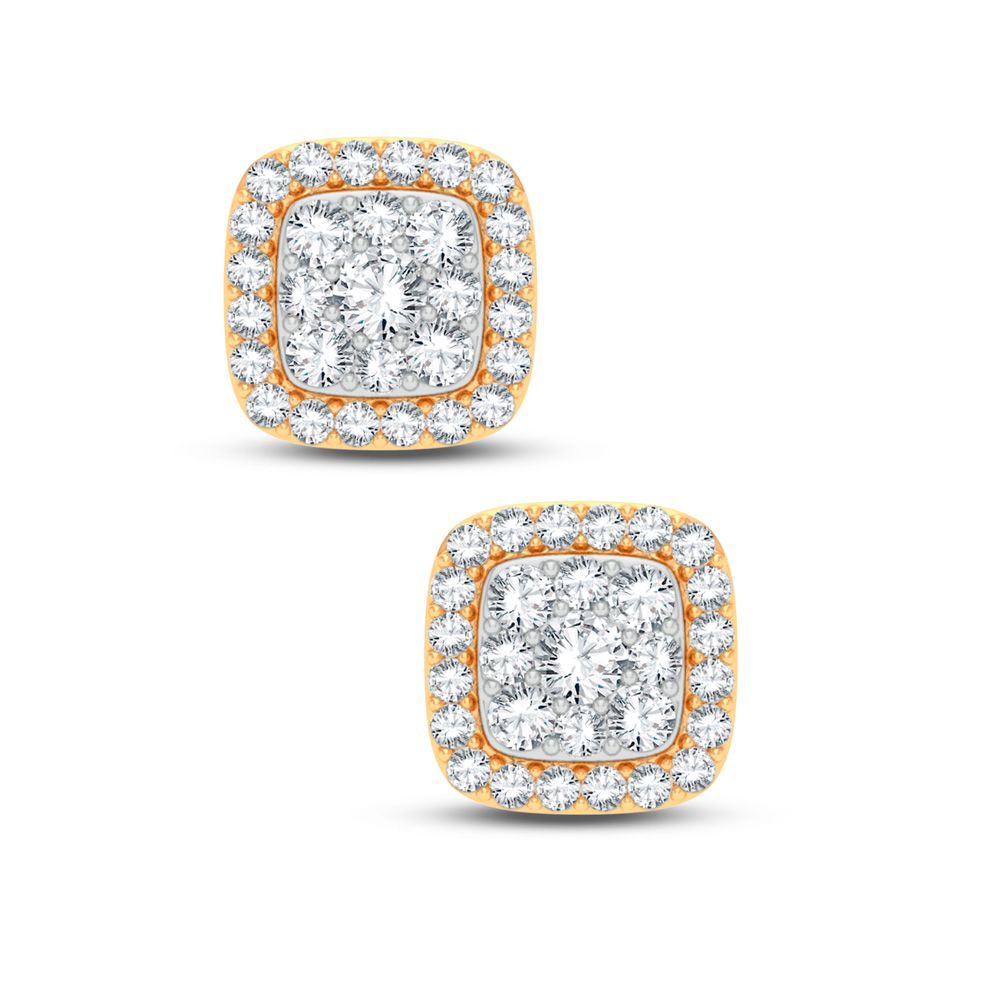 14K Yellow Gold 0.25Ct Diamond Earring