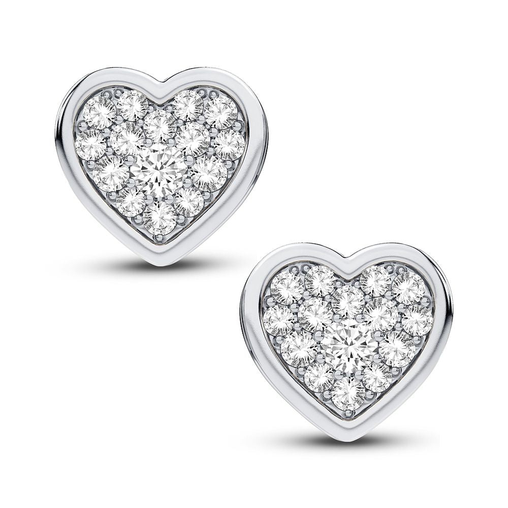 14K White Gold Dazzling 0.33Ct Diamond Earring