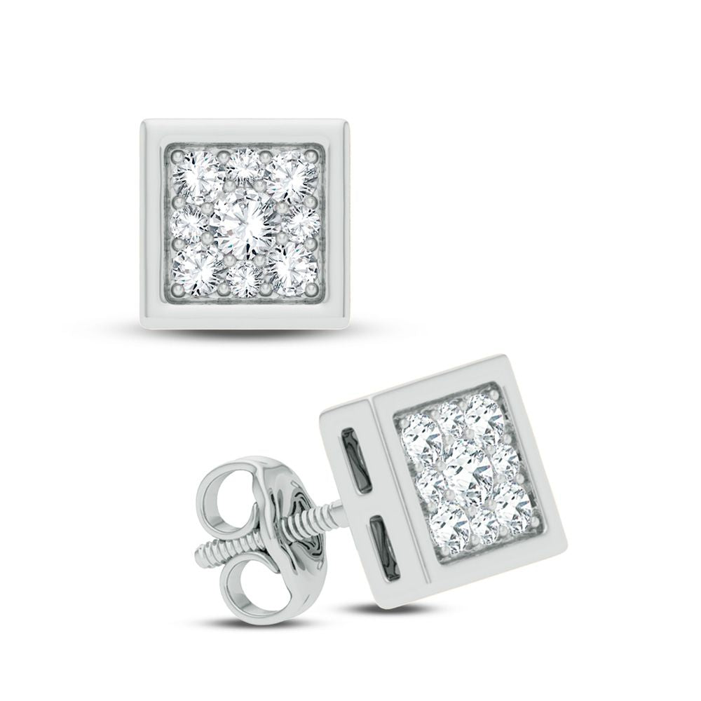 14K White Gold 0.25Ct Diamond Earring