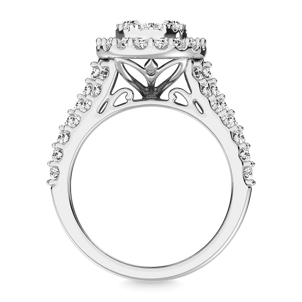 Diamond 2 Ct.Tw. Round Shape Engagement Ring in 14K White Gold