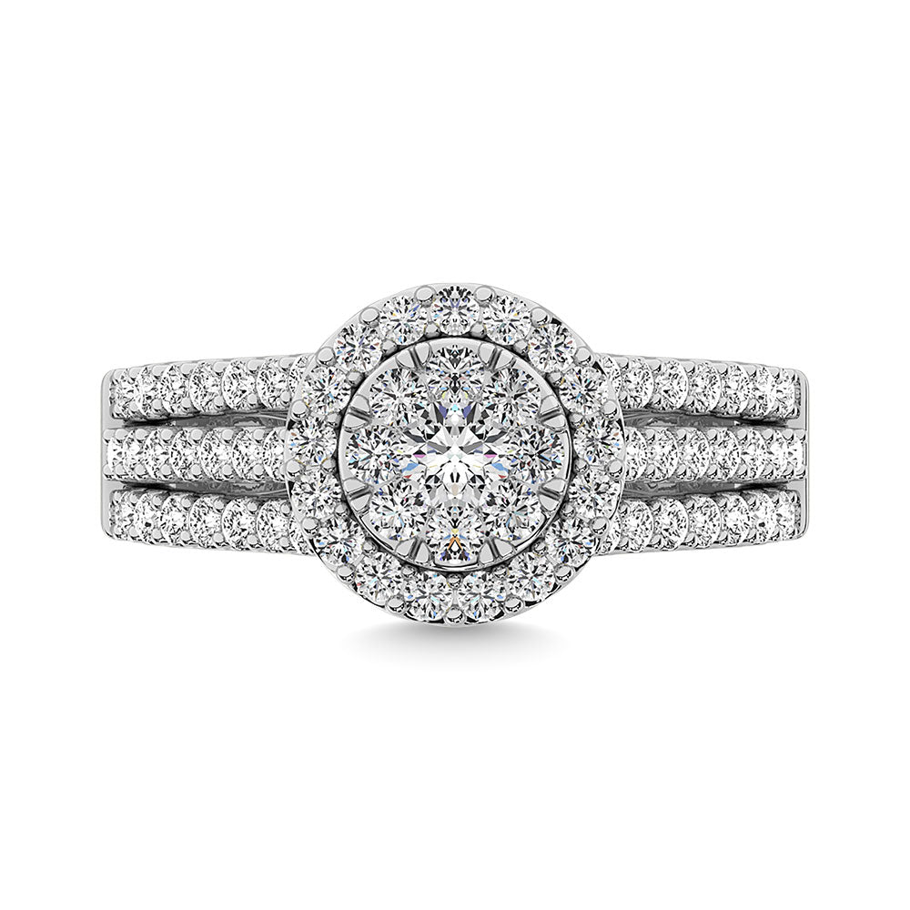 Diamond 1 Ct.Tw.. Engagement Ring in 14K White Gold