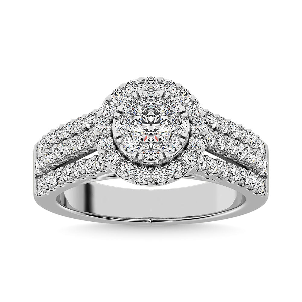 Diamond 1 Ct.Tw.. Engagement Ring in 14K White Gold