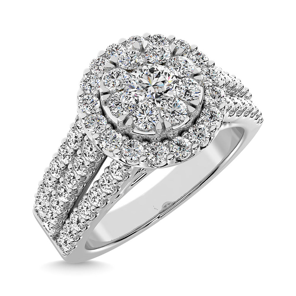 Diamond 1 Ct.Tw.. Engagement Ring in 14K White Gold